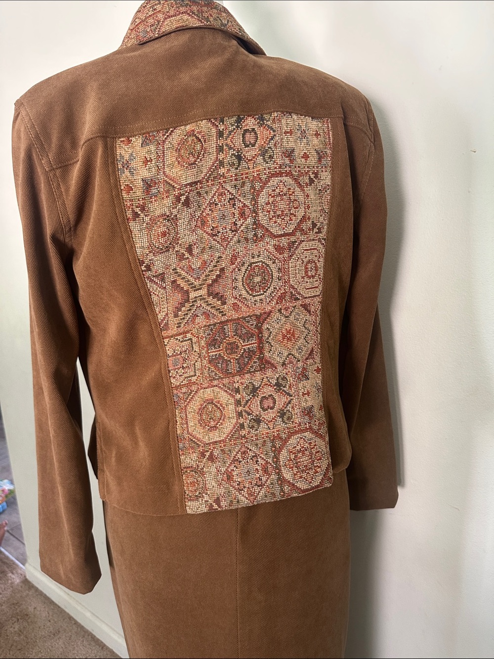 Jessica Howard vintage petite dress with Patterned Panel Jacket Sz 4P - Picture 5 of 15